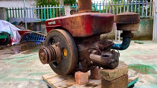Restoration Of Old Samdi D24 Diesel Engine  Restore And Reuse The Old Rusty Rice Mill Engine