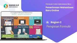 Tutorial Penerimaan Mahasiswa Baru Online Bagian 2   Pengisian Formulir