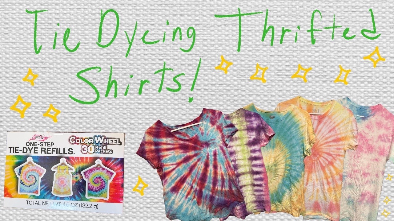 Tie Dyeing Thrifted T-Shirts!