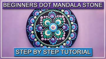 Dot Painting | Beginners: How to paint a Dot Mandala Stone - Part 2