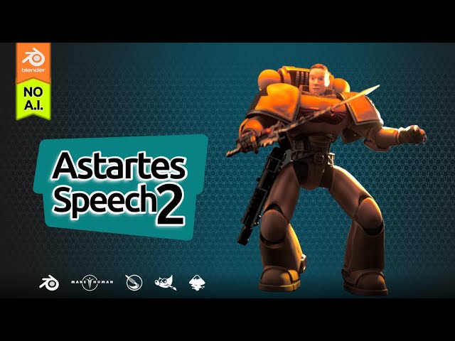Imperial Fists Space Marine second speech animation.  | Blender | No AI |