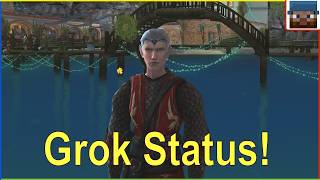 Groks Status with a LOTRO Background @GrokDuckFarmer