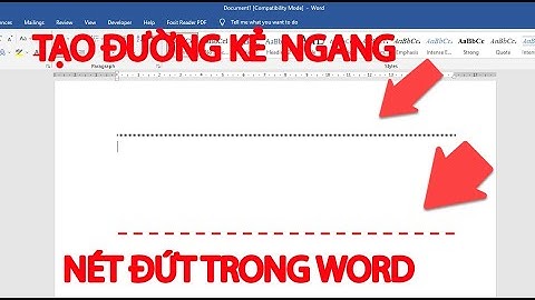 Cách vẽ nét đứt trong Word 2010, 2013, 2016, 2019