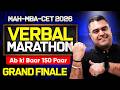 MAH MBA CET 2026 Verbal Marathon | Grand Finale 🔥| Amit Sir