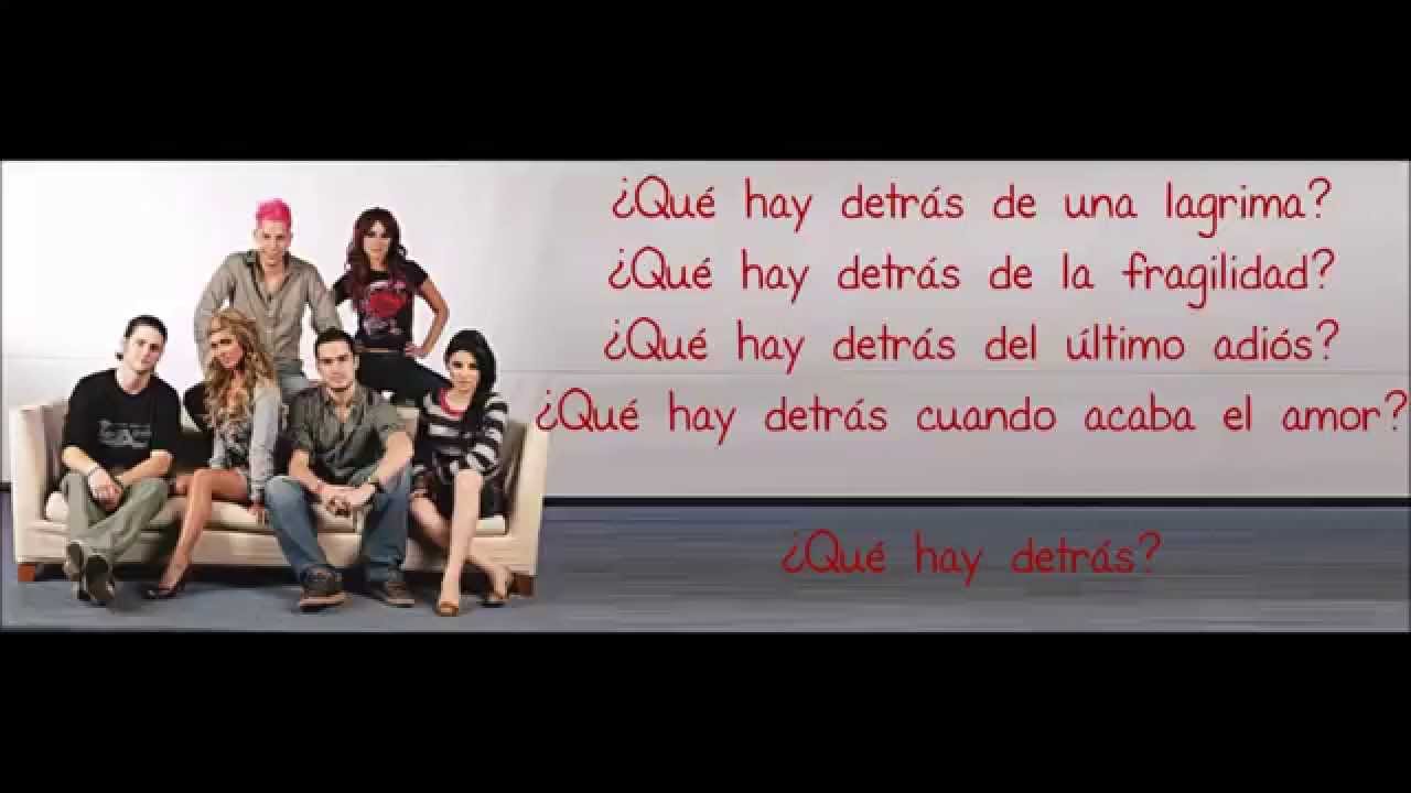 Que Hay Detrás (letra) RBD