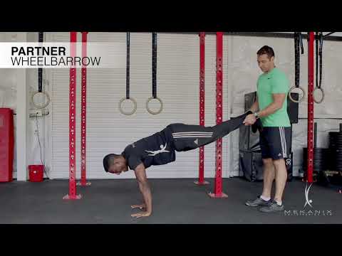 Partner Wheelbarrow Shoulder + Chest Exercise