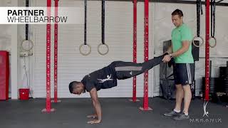 Partner Wheelbarrow Shoulder + Chest Exercise
