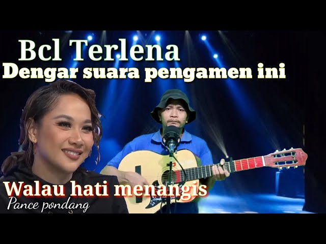 Mbak Bcl dan juri lainnya terpesona 🤔🤔karena suara pengamen ini Walau hati menangis pance. p. parodi class=