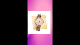 Fastrack Ruffles Quartz Analog with Date Beige Dial Stainless Steel Strap Watch for Girls-NS6216QM01