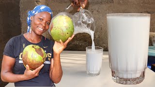 Creamy Coconut Milk Recipe !! | How To Make Fresh Coconut Milk Benefits Food Recipes....#coconutmilk