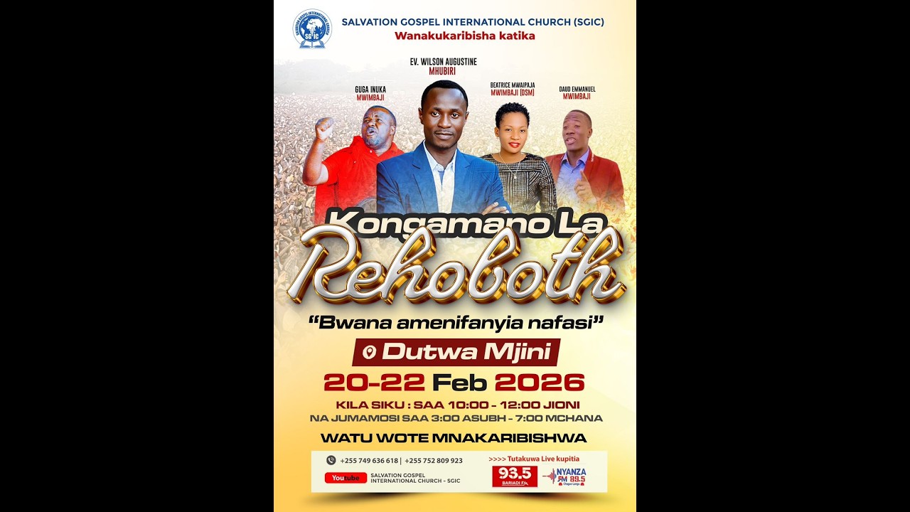 #LIVE: DAY 2:  KONGAMANO LA REHOBOTH || EV. WILSON AUGUSTINE || SGIC_DUTWA
