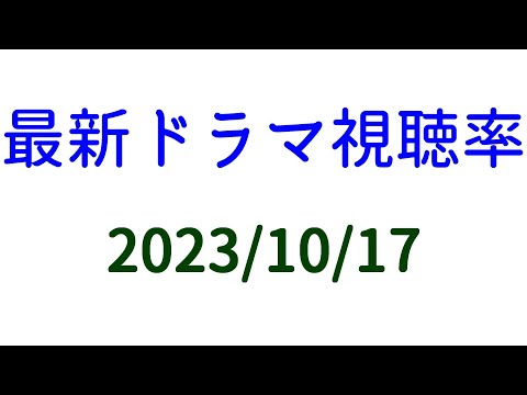 聖夜のから騒ぎ 視聴率大きくダウン！２０２３年１０月１７日付☆ドラマ視聴率速報！