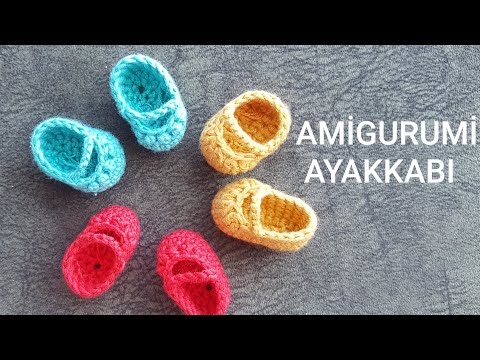 amigurumi bebekler için kolay ayakkabı yapımı