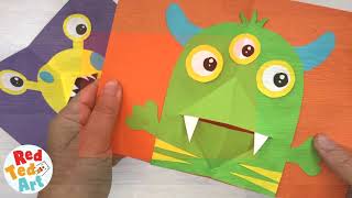 Easy Pop Up Monster Cards - Easy Handmade Pop Up Birthday Cards