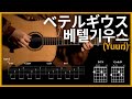 ［베텔기우스 （ベテルギウス） － 유우리 （Yuuri）］ 기타 ｜ Guitar tutorial ｜ギター 弾いてみた 【TAB譜】:w32:h24