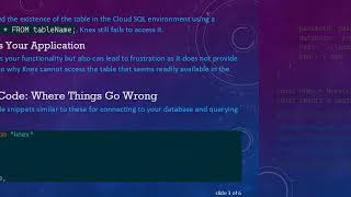 Resolving the Knex Table Not Found Issue in Cloud SQL Postgres from Cloud Functions