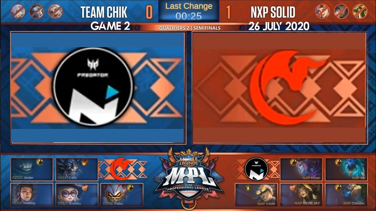 NXP SOLID VS CHIK [GAME 2] 26 JULY 2020 [QUALIFIERS 2] | MPL PHILIPPINES SEASON 6