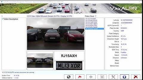 Vaxtor ALPR ACAP for Axis Ip cameras performing LPR via drone