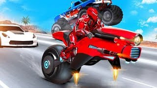 Flying Moto Robot Hero Hover Bike Police Transform Robot Android Gameplay screenshot 5