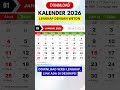 Kalender 2026 Lengkap Kalender 2026 Lengkap