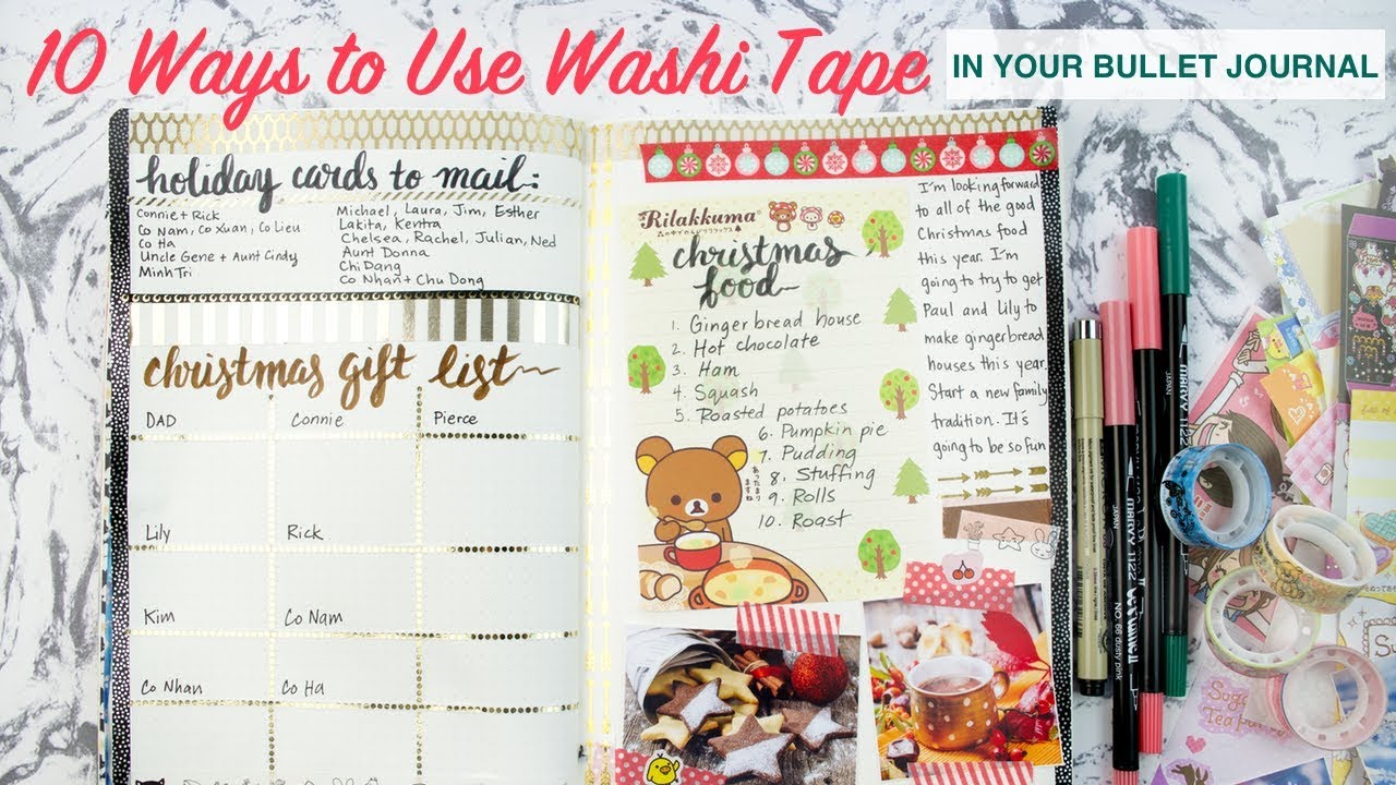 15 Washi Tape Ideas for your Journal!