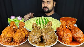 CHICKEN CURRY, LEMON CHICKEN, CHICKEN MASALA CURRY, RICE, SALAD ASMR MUKBANG EATING SHOW | BIG BITES