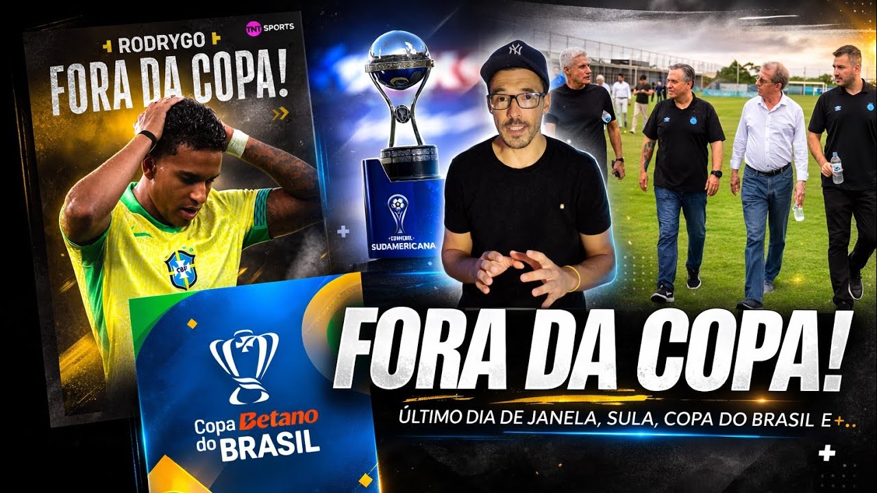 🚨💰 JANELA FECHA HOJE, GRÊMIO AINDA PODE CONTRATAR? RODRIGO FORA DA COPA! SULA, COPA DO BRASIL E+..