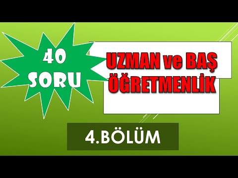 UZMAN ÖĞRETMENLİK  ÖRNEK SORU ÇÖZÜMÜ  PART 4 #uzmanöğretmenlik