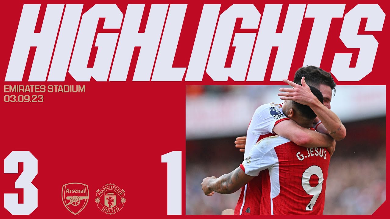 ⁣HIGHLIGHTS | Arsenal vs Manchester United (3-1) | Odegaard, Rice, Gabriel Jesus seal victory!