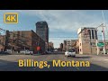 Driving in downtown billings montana  4k60fps
