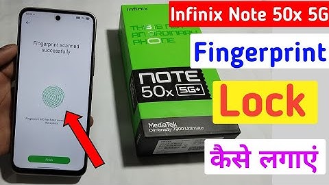 Infinix note 50x 5g me display fingerprint lock kaise lagaye/how to set fingerprint lock in infinix?