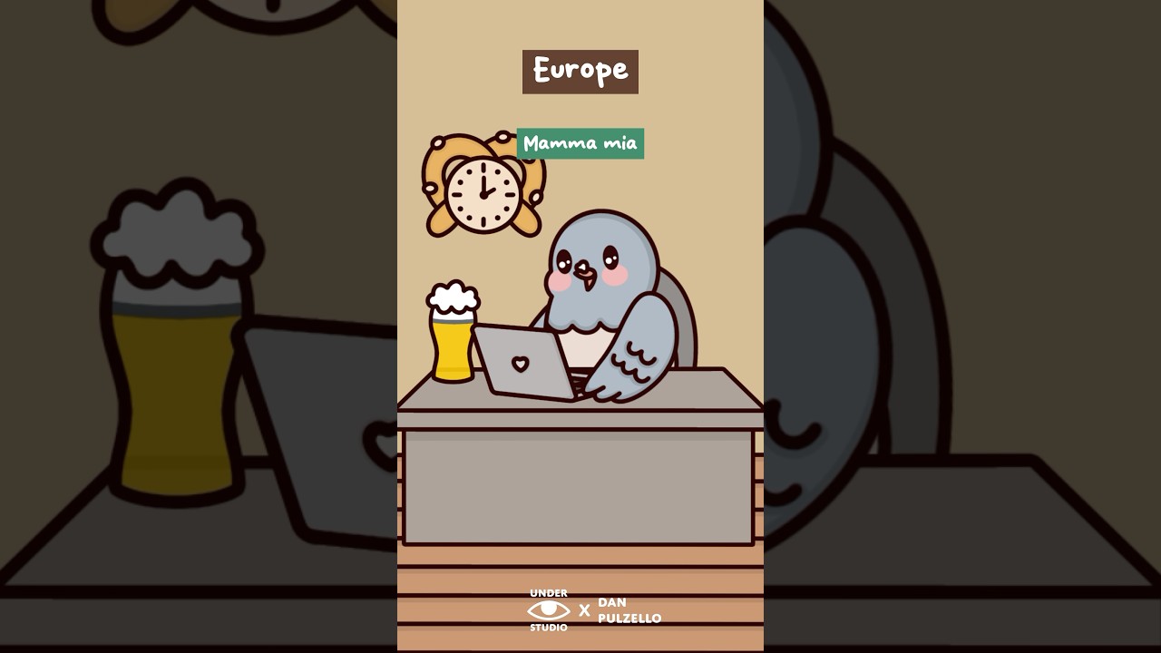 Corporate Life: Europe vs USA 💻 Animation Meme | Original Video: Under Studio x @danpulzello5052