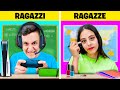 RAGAZZI VS RAGAZZE A SCUOLA! || Situazioni Divertenti a Scuola su Cap e Kazu