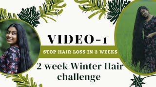 Hair challenge for winter Hair fall|Dandruff| for all hair types.