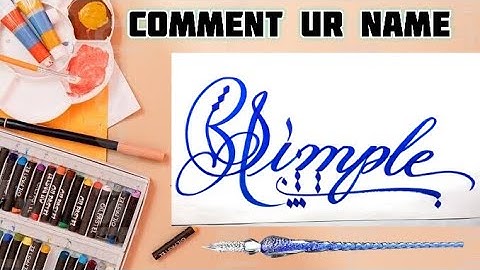 Simple Name Signature Calligraphy Status | How to Draw, Cursive Calligraphy with Cut Marker