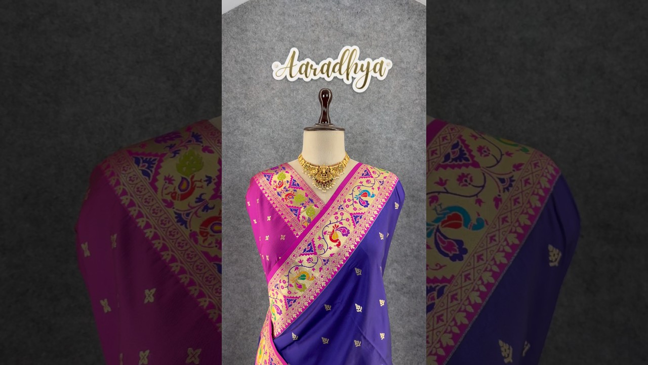 Rajwadi Mor Paithani Zari Butti Saree