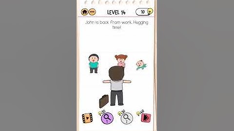 Brain Test 2 The McBrain Family Level 14 John is back from work  Hugging time