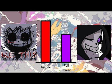 Epic!Sans VS Cross!Sans Power Levels 