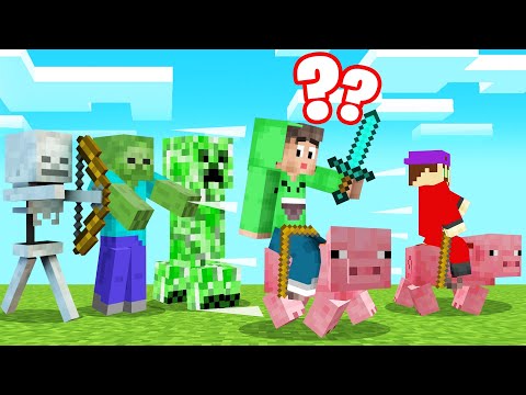 minecraft-but-we-are-stuck-on-pigs!-(funny)
