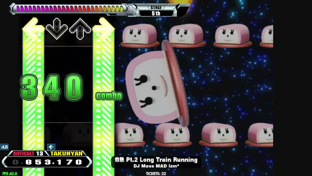 DDR GRAND PRIX】灼熱 Pt.2 Long Train Running【DIFFICULT】 - YouTube