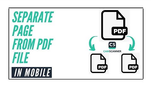 Split PDF in mobile without Internet using camscanner | separate pages from pdf file in mobile