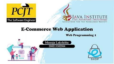 Web Project Task 02 | 1st year | Semester 01 | Java Institute | eShop Web Application
