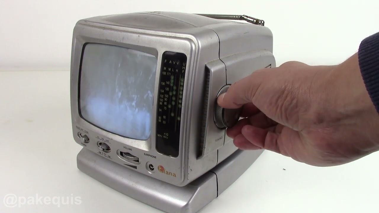 Portable mini television, black and white portable TV and AM/FM radio