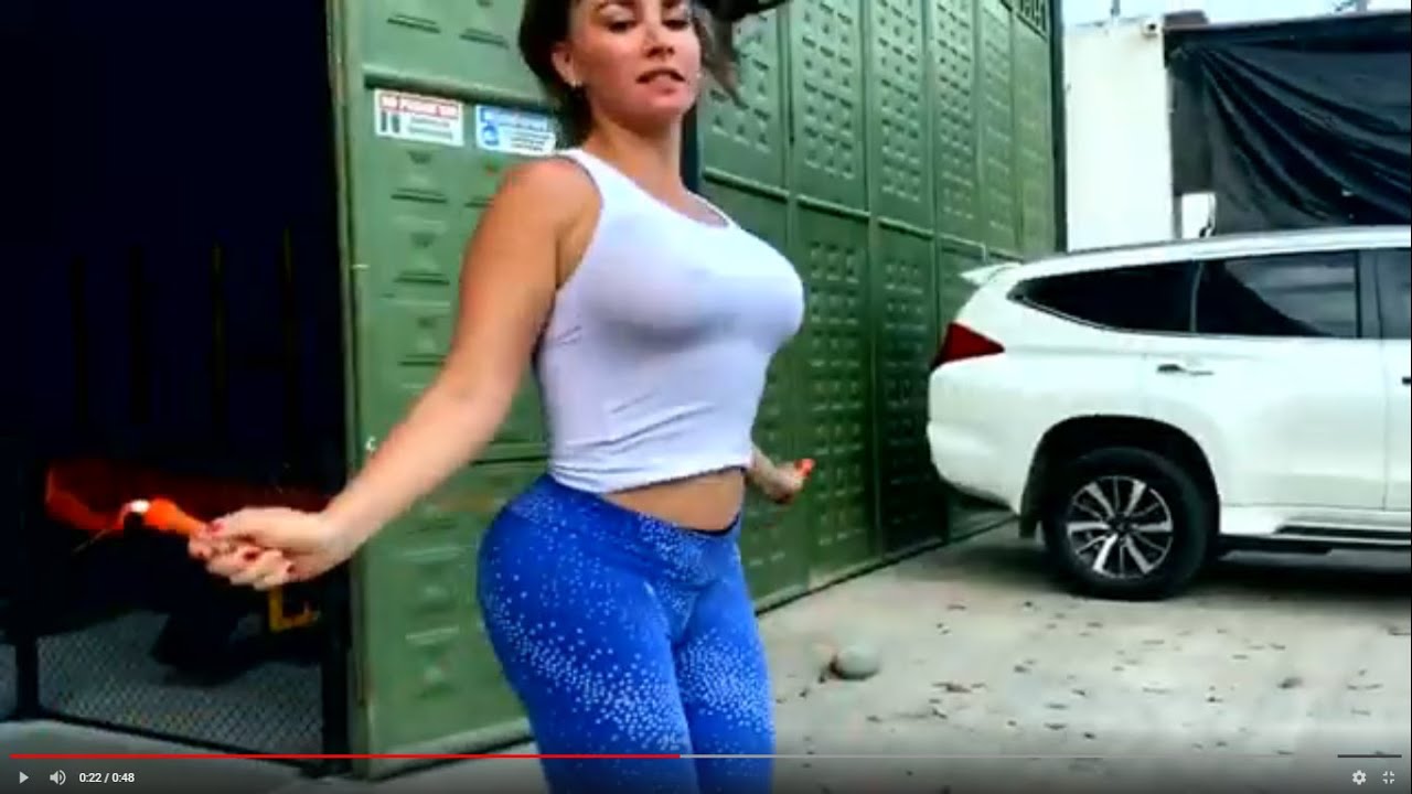 No Bra Jogging And Skipping Youtube