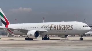 وصول أول طائرة من طيران الإمارات لمطار بن جوريون.. واستقبالها برشاشات المياه احتفالا بالحدث التاريخي