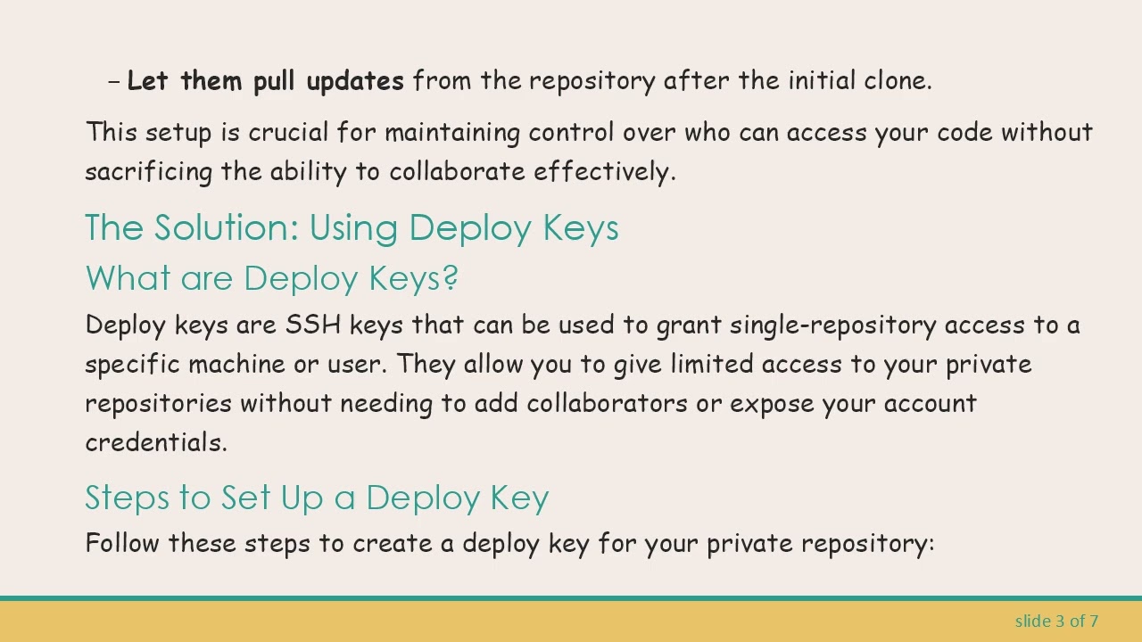 How to Allow a Single Clone of Your Private GitHub Repo with Update Permissions
