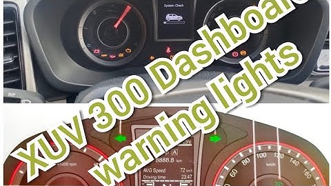 Warning lamps in Mahindra XUV 300, Dashboard warning indicators, check engine, cruise control etc