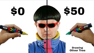 Drawing for $0 vs. $50 | Oliver Tree