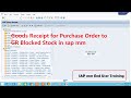 Goods Receipt for Purchase Order to GR Blocked Stock in sap mm