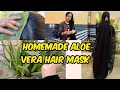 My long hair secret applying pure aloe vera for fast hair growth 
